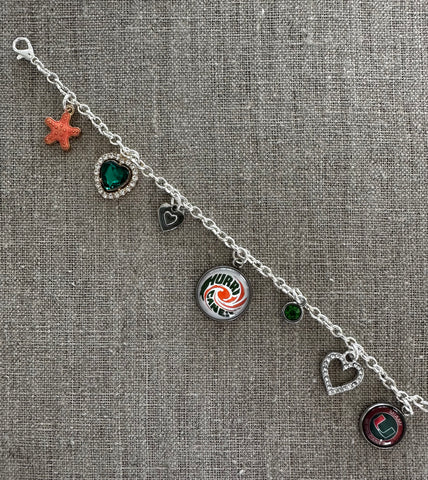 University of Miami Charm Bracelet