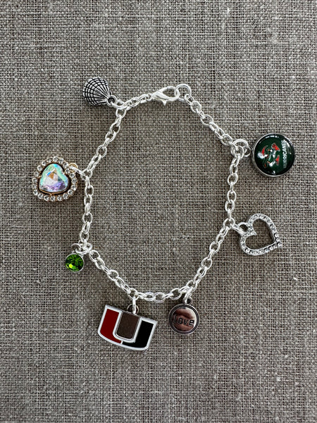 University of Miami Charm Bracelet