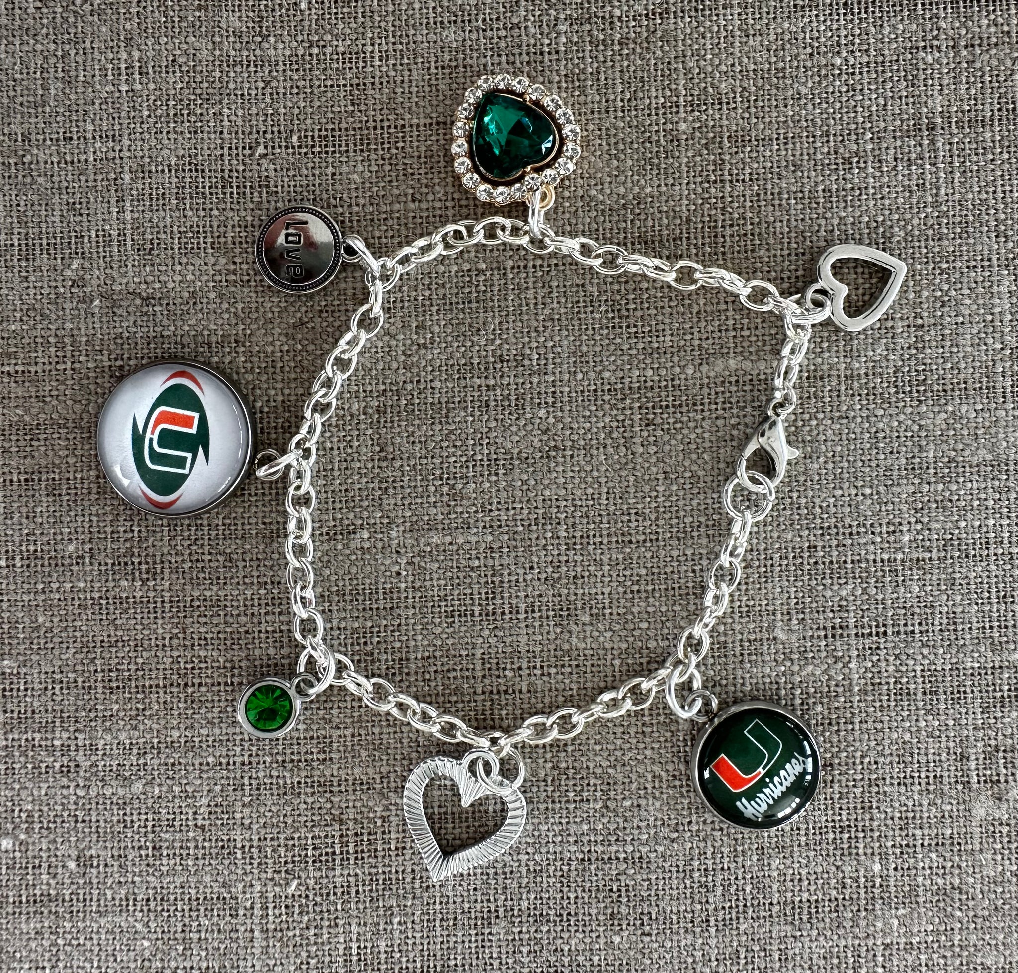 University of Miami Charm Bracelet