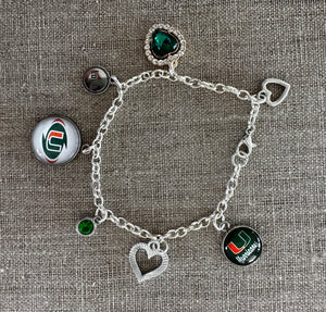 University of Miami Charm Bracelet