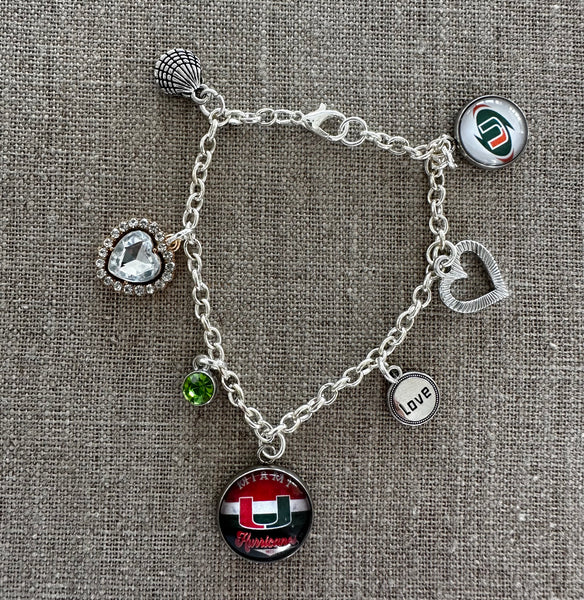 University of Miami Charm Bracelet