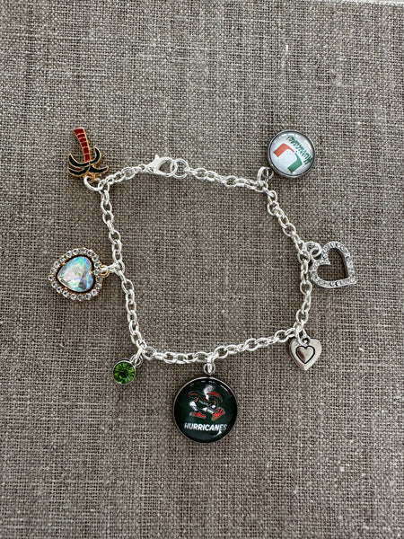 University of Miami Charm Bracelet