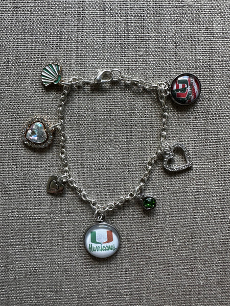 University of Miami Charm Bracelet