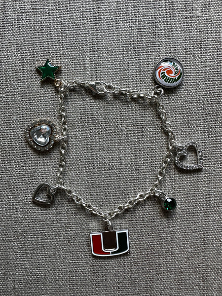 University of Miami Charm Bracelet