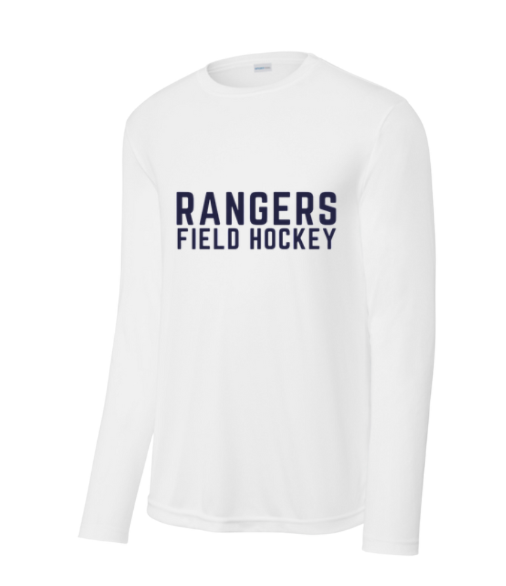 White Long Sleeve Performance T