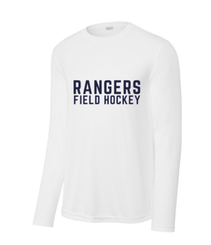 White Long Sleeve Performance T