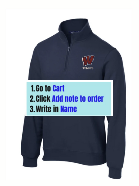 1/4 Zip Sweatshirt-front logo only