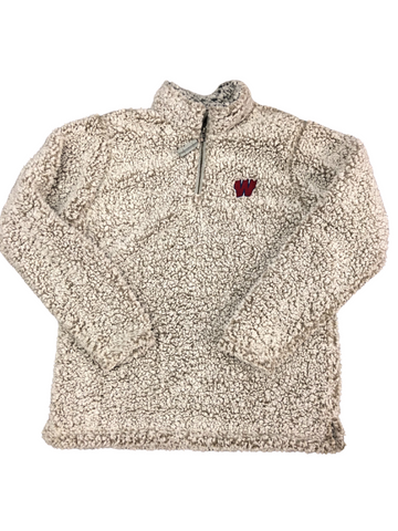 Sherpa Fleece Pullover w/ Embroidered W