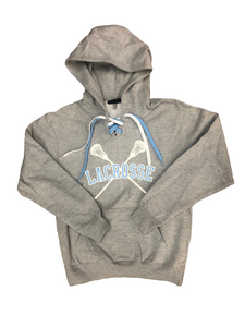 Lace-Up Hoodie~Blue/White Logo