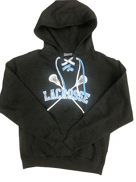 Lace-Up Hoodie~Blue/White Logo